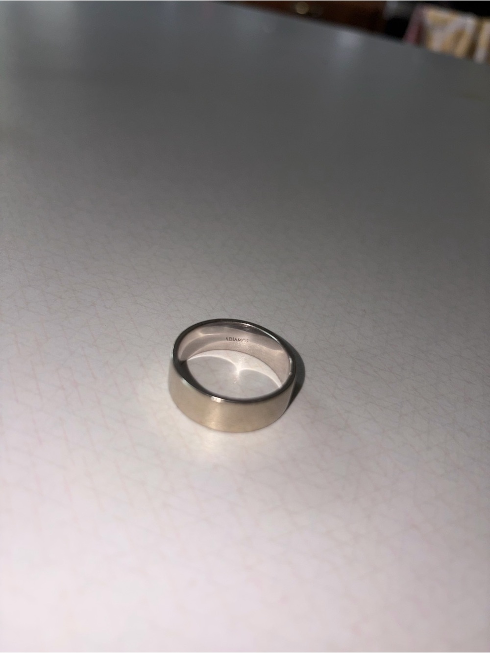 Adiamor 14K White Gold Wedding Band